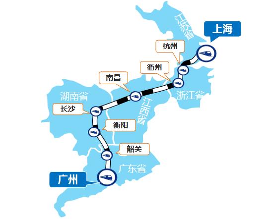 上海——广州线高铁列车广告